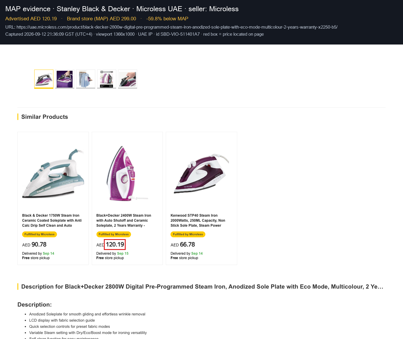 Evidence SBD-VIO-511401A7