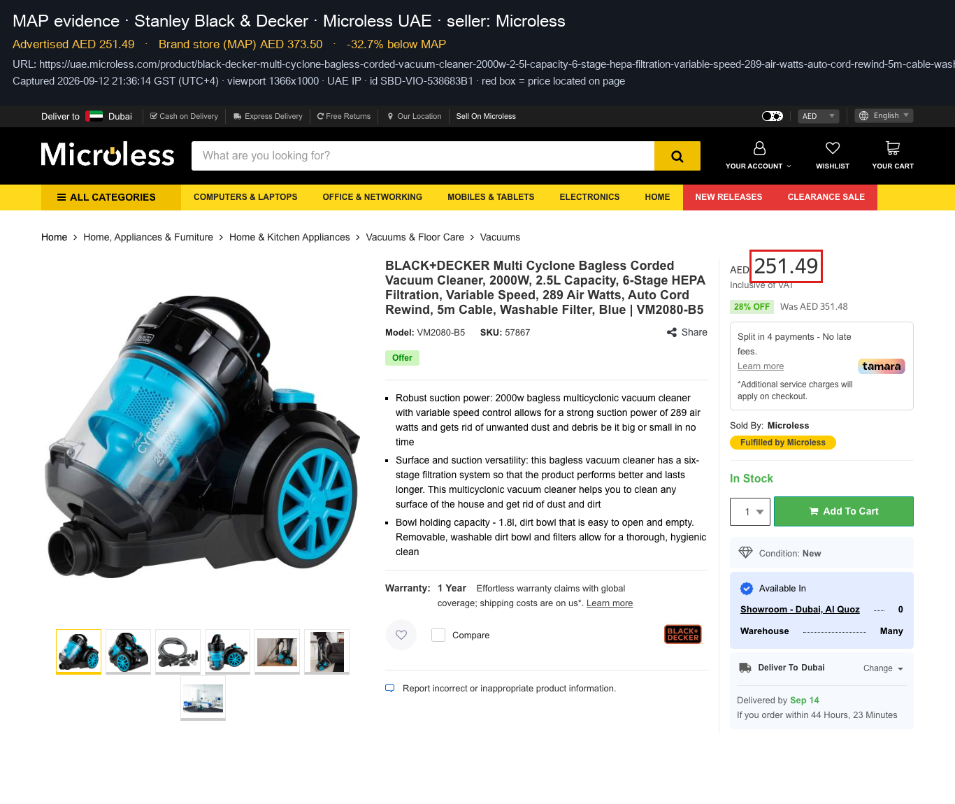 Evidence SBD-VIO-538683B1